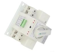 Minhe Dual Power Automatic Transfer Switch | 2P 63A for ATS for Generator 220V AC | Auto Changeover with Indicator Light, Waterproof ABS Housing