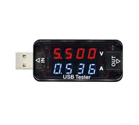 Minhe Dual USB Digital Voltmeter Ammeter Tester with LED Screen, Measures Voltage Current Power Capacity, USB Voltage Detector for USB Devices Charging or Discharging(E)