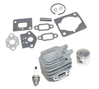 Minhe Engine Cylinder and for PISTON Kit for Echo SRM-220ES 235 236 C226S F226S, 9pcs Metal Replacement Parts with Gaskets and Spark Stopper for Grass Trimmer Restoration