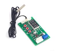 Minhe Fan Speed Controller for PWM Motor with Temperature Probe - DC12-48V Input, 5-100% for PWM Range, 20kHz Frequency, -9.9 to 99.9°C Measurement, for Industrial Fans Including EBM Models(B)