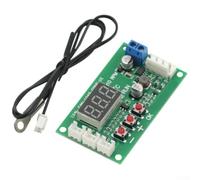 Minhe Fan Speed Controller for PWM Motor with Temperature Probe - DC12-48V Input, 5-100% for PWM Range, 20kHz Frequency, -9.9 to 99.9°C Measurement, for Industrial Fans Including EBM Models(A)