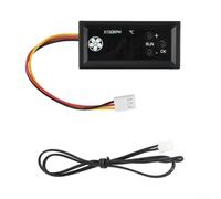 Minhe Fan Temperature Controller for PWM 4-Wire DC12V with Digital Display, 3P Input & Probe -9.9 to 99.9℃, Compatible with Air/Liquid Detection, Low Power Consumption(A)