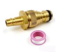 Minhe G1/2 European Style Pneumatic Fitting, Copper Plated Iron Quick Connect Adapter for Car Wash High Pressure Hose, Gold(B)