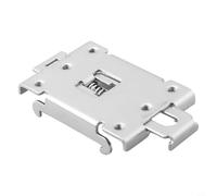 Minhe Guide Rail Buckle for 35mm DIN Rail, Solid State Relay Mounting Bracket with Enhanced Nickel-Plated Spring, 80.5x44mm Aluminum Alloy Fastener, for Industrial Electronic Components(Silver)