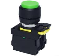 Minhe LA115-A1 Push Button Switch | 1NO 1NC Self Resetting 10A 660V Red Green | Industrial Control Component with Screw Terminals, IP40 Rated(LA115-A1-11H/G)