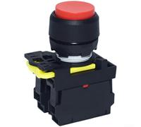 Minhe LA115-A1 Push Button Switch | 1NO 1NC Self Resetting 10A 660V Red Green | Industrial Control Component with Screw Terminals, IP40 Rated(LA115-A1-11H/R)