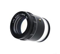 Minhe LED Magnifier with Scale | 10x- Magnification Adjustable Focus Crosshair Ruler | Metal & ABS Housing for Jewelry, Watches, Lab, Plants, Insects, Stamps