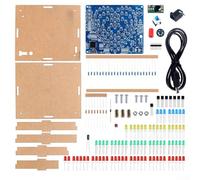 Minhe LED Soldering Practice Kit for Beginners, Heart-Shaped DIY Electronic Project with Flowing Light Effect and Music IC, Compatible with DC 4.5V-5.5V, Includes PCB & Acrylic Case