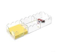 Minhe Magnetic 3-in-1 Acrylic Sticky Note Holder Dispenser Modern Desktop Organizer for 3x3 Post Notes & Memo Pads with Non-Slip Base(Is transparent)