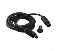 Minhe Mains Connection Cable for Betteri BC01, 3-Pin AC Power Cord for Inverter to Wieland Socket, 1.5mm² H07RN-F Oil-Resistant Flexible Cable, 0.5m/1m/1.5m/3m/5m Length, Black, with End Cap(0.5meter)