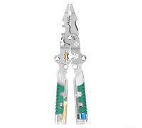 Minhe Multi-Function Folding Wire Stripping Pliers | Voltage Testing and Cable Crimping Tool, Precision for stripper for Electricians, 215mm High Carbon Steel