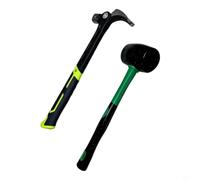 Minhe Multi-Function Rubber Mallet & Claw Hammer for Tile & Flooring | Provides two striking options in one kit. The rubber side protects tiles and stone. A practical set for flooring