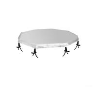 Minhe Octagon Dog Playpen Canopy Cover | Weatherproof Sun & Rain Shade for Pet Cage | Adjustable 65cm Diameter Protective Top for Outdoor Enclosures(Silver)