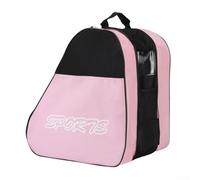 Minhe Oxford Cloth Skate Bag With Adjustable Straps Ice Skating Bag Storage Bag For Ice And Roller Skating Accessories(Pink)