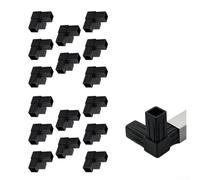 Minhe Plastic Three Way Tee Fittings 16 Count For 20mm Square Pipes Supporting Frame Construction In Art Studios Maker Spaces And Small Business Interiors