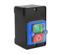 Minhe Pushbutton Switch Waterproof Control Button 380V 10A, Single-Phase Motor On/Off Switch with Self-Locking Start and Auto-Reset Stop Function, for Industrial Equipment 78mm Mounting(D)