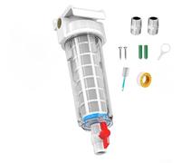 Minhe Self-Cleaning Whole House Water Pre-Filter with Reverse Suction, Heavy Duty Sediment Filter for Well and Tap Water, 342mm White Unit with Tools(34 inch)