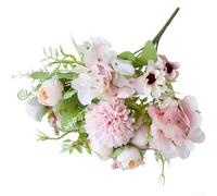 Minhe Silk Hydrangea Peony Rose Bouquet Artificial Flowers for Wedding Home Decoration Photography(D)