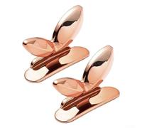 Minhe Silver Toilet Lid Lifter 2-Pack No-Touch Design(Rose Gold)