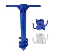 Minhe Spiral Beach Umbrella Anchor | Ergonomic Grip Windproof Ground Spike for Sand | ABS Plastic Stake Stand for Garden, Camping, Outdoor Use(3)