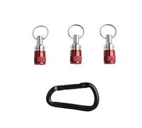 Minhe Tidy Up Your Workspace 3 Piece Non Slip Drill Bit Holder Set With Handy Attachment For Transporting Bits(Red)