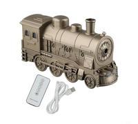 Minhe Vintage Steam Train Essential Oil Diffuser 300ml Aroma Humidifier with Color Changing Lights Silent Operation Auto Shut Off USB Power for Bedroom Office Home(Bronze)