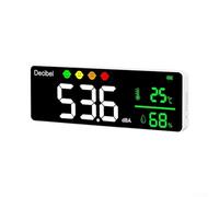 Minhe Wall Mounted Sound Meter For Measuring Ambient Noise Levels Temperature Readings In Celsius And Fahrenheit And Humidity(℉)