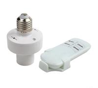 Minhe Wireless Remote Control E27 Screw Bulb Socket Bracket Switch, 50m RF Signal Range Through Walls, Compatible with LED and Filament Lamps for Simple Home Light Management