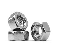 MINHER Hex Nuts, M5-0.8 Stainless Steel 304 Hex Nut, Hex Drive DIN 934 (10 pcs)
