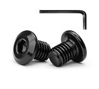 MINHER M6 x 10mm 20Pcs Flat Head Hex Socket Cap Screws Bolts, Furniture Bolts, 304 Stainless Steel 18-8, Full Thread (with Hex Spanner)