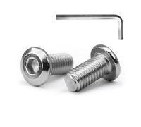 MINHER M6 x 16mm 20Pcs Flat Head Hex Socket Cap Screws Bolts, Furniture Bolts, 304 Stainless Steel 18-8, Full Thread (with Hex Spanner)