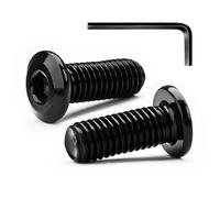 MINHER M6 x 20mm 10Pcs Flat Head Hex Socket Cap Screws Bolts, Furniture Bolts, 304 Stainless Steel 18-8, Full Thread (with Hex Spanner)