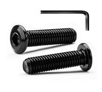 MINHER M6 x 30mm 10Pcs Flat Head Hex Socket Cap Screws Bolts, Furniture Bolts, 304 Stainless Steel 18-8, Full Thread (with Hex Spanner)