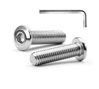 MINHER M6 x 30mm 20Pcs Flat Head Hex Socket Cap Screws Bolts, Furniture Bolts, 304 Stainless Steel 18-8, Full Thread (with Hex Spanner)