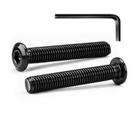 MINHER M8 x 50mm 20Pcs Flat Head Hex Socket Cap Screws Bolts, Furniture Bolts, 304 Stainless Steel 18-8, Full Thread (with Hex Spanner)