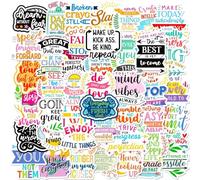 MINHJIAOSM-50 Inspirational Text Stickers, English Short Sentences, Text Slogans, Decoration Water Glass Stickers