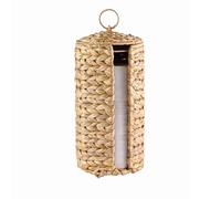 MINHKUST Wicker Toilet Paper Storage Stand with Lid, Rattan Toilet Paper Holder for 3 Mega Rolls, Boho Woven Toilet Paper Basket for Bathroom