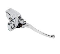 Minho Motorcycle Universal Chrome 1" 25mm Right Brake Clutch Master Cylinder Lever for Honda Yamaha Suzuki Scooter ATV UTV Parts 10mm Mirror Thread