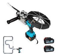 MINHUIJIHUI Automatic Stringing Machine, Cable Threader Tool, Featuring 30m Wire Spool, 6 Steel Guide Wheels, Cordless Design, 40m/min Speed for Fishing Wire Through Walls