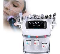 MINHUIJIHUI Hydrogen Oxygen Beauty Machine, 10-in-1 Professional Device for Intensive Hydration and Wrinkle Smoothing, Features 10 Precision Attachments with LED Display, Salon-Quality Home Care