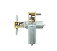 Mini 050 Turbo Worm Gear Motor DC 3V 6V 9V 12V Slow Speed Large Torque Full Metal Gearbox Reduction 1Pcs((B) 7RPM-27RPM,Double Shaft)