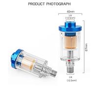 MINI 1/4'' Water Oil Separator Inline AIR Hose Filter Moisture Trap Compressor Sprayer Pneumatic Painting Spraying Tool Filter