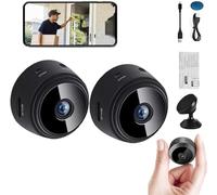 Mini 1080p HD Wireless Magnetic Security Camera, Spyfocus Magnetic Mini Security Camera, Night Vision Motion Detection Security Cam Covert Cameras, Outdoor Spy Focus Security Cameras, With App (2 Pcs)