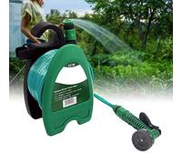 Mini 10m Hose Water Nozzle for Pet Garden Water Hose Reel Portable Car Washing Kit Wall Mountable Hose Reel