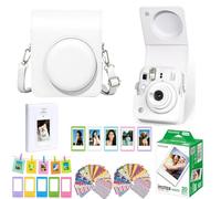 Mini 13 Instant Camera Premium Kit For Fuji Instax Mini 13 White Includes Clay White Mini 13 Case, 20 Shot Mini Film, Mini Photo Album & Complete Photo Display Accessory Kit