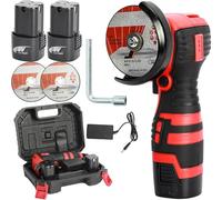 Mini 18V 500W Brushless Cordless Angle Grinder with Batteries and Diamond Cutting Wheel Saw Blade Polishing Sheet, Brush-Less Polishing Machine for Grinding Cutting Polishing (Angle Grinder)