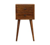 Mini 2 Drawer Chestnut Bedside