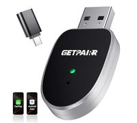 Mini 2 in 1 Wireless CarPlay & Android Auto Adapter GETPAIRR Mini 2, Dual WiFi 6 /Bluetooth 5.4, Auto-Reconnect, Stable Control and No Delay, Plug and Play for 2016+ OEM Wired Cars (2025 Upgrade)