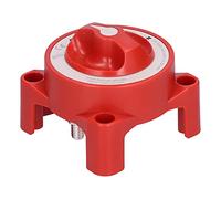 Mini 2 Position On/Off Battery Switch, Disconnect Power Cut Switch for 12-48V Car Boat Machine, Tin - Plated Brass Studs with 3/8in Terminal, Surface or Panel Mount (Red)