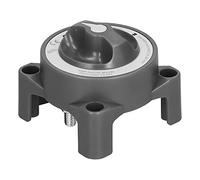 Mini 2 Position On/Off Battery Switch, Disconnect Power Cut Switch for 12-48V Car Boat Machine, Tin - Plated Brass Studs with 3/8in Terminal, Surface or Panel Mount (Black)